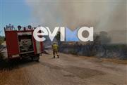 Μεγάλη φωτιά τώρα στο Αλιβέρι Ευβοίας: Δίπλα σε σπίτια οι φλόγες, μήνυμα του 112