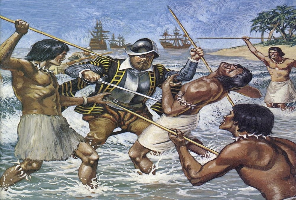 Ο Μαγγελάνος πεθαίνει άδοξα στις Φιλιππίνες