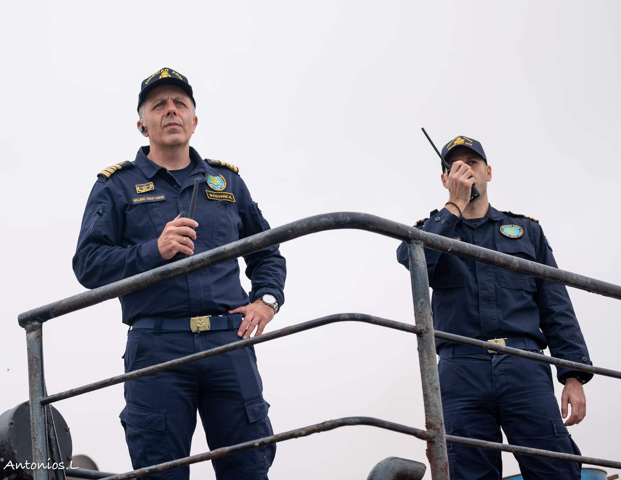 Ο Λιμενάρχης Χαλκίδας Κωνσταντίνος Φλουρής παρακολουθεί την άσκηση Ο Λιμενάρχης Χαλκίδας Κωνσταντίνος Φλουρής παρακολουθεί την άσκηση