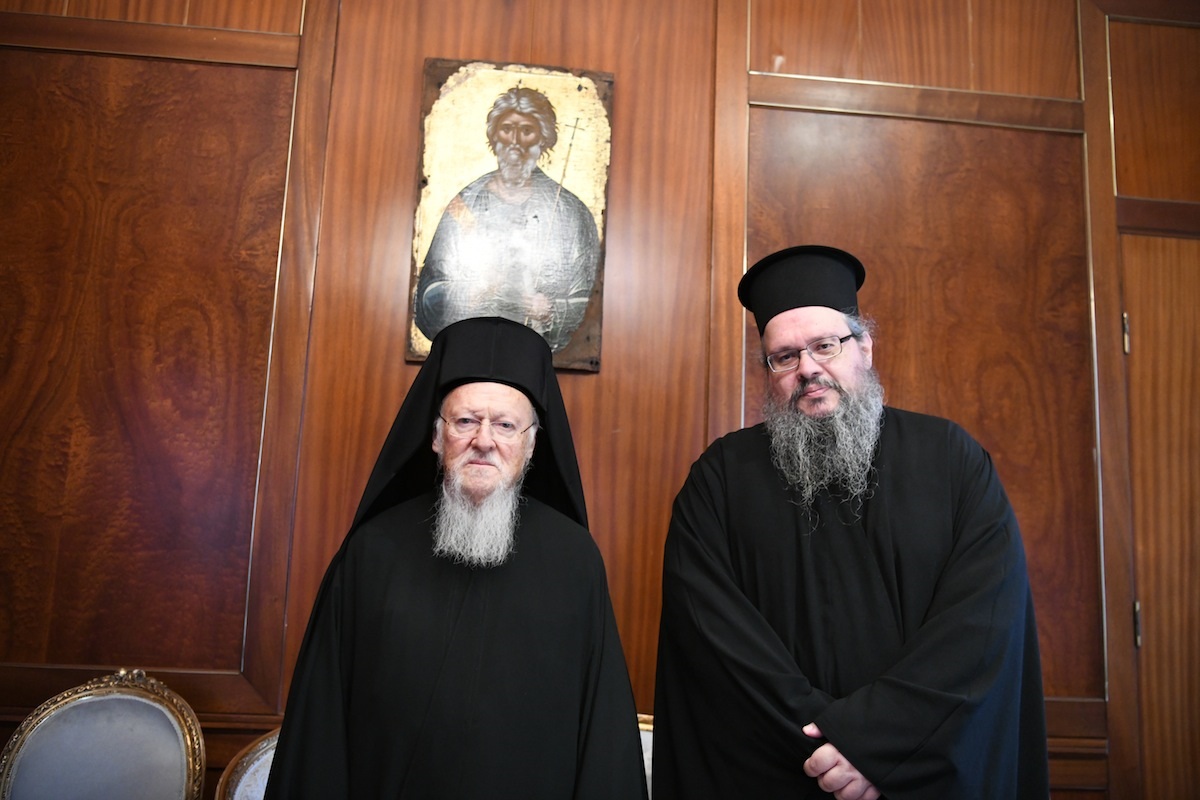 Ο Οικουμενικός Πατριάρχης με τον μητροπολίτης Λαρίσης Ιερώνυμο