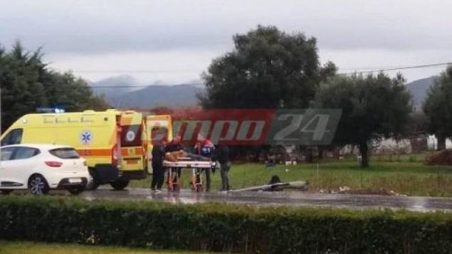 troxaio1.jpg Τροχαίο στην εθνική Πατρών - Πύργου