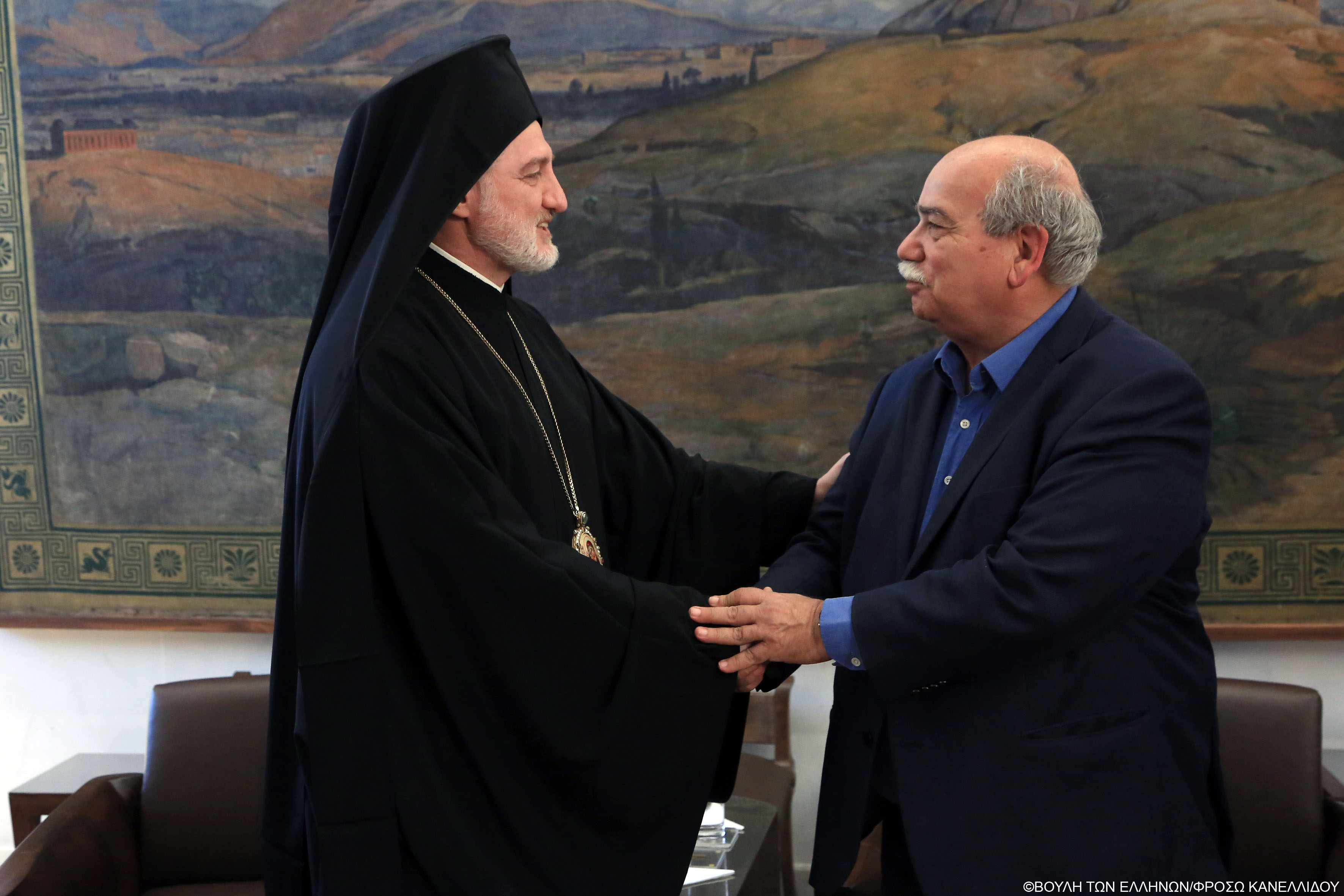 o-sevasmiotatos-arxiepiskopos-amerikis-me-ton-proedro-tis-voulis.jpg Αρχιεπίσκοπος Αμερικής, Νίκος Βούτσης