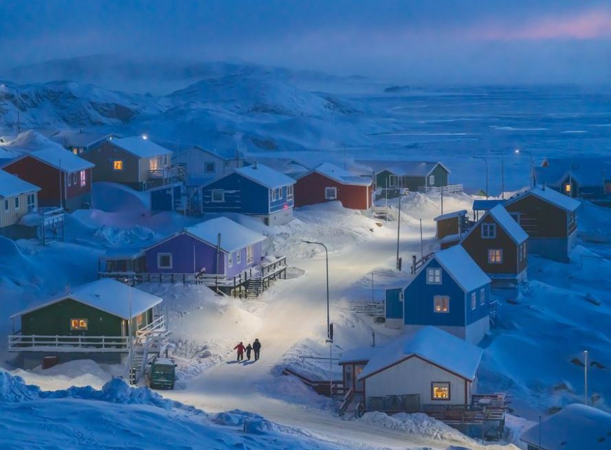 Χιονισμένο ψαροζώρι στη Γροιλανδία