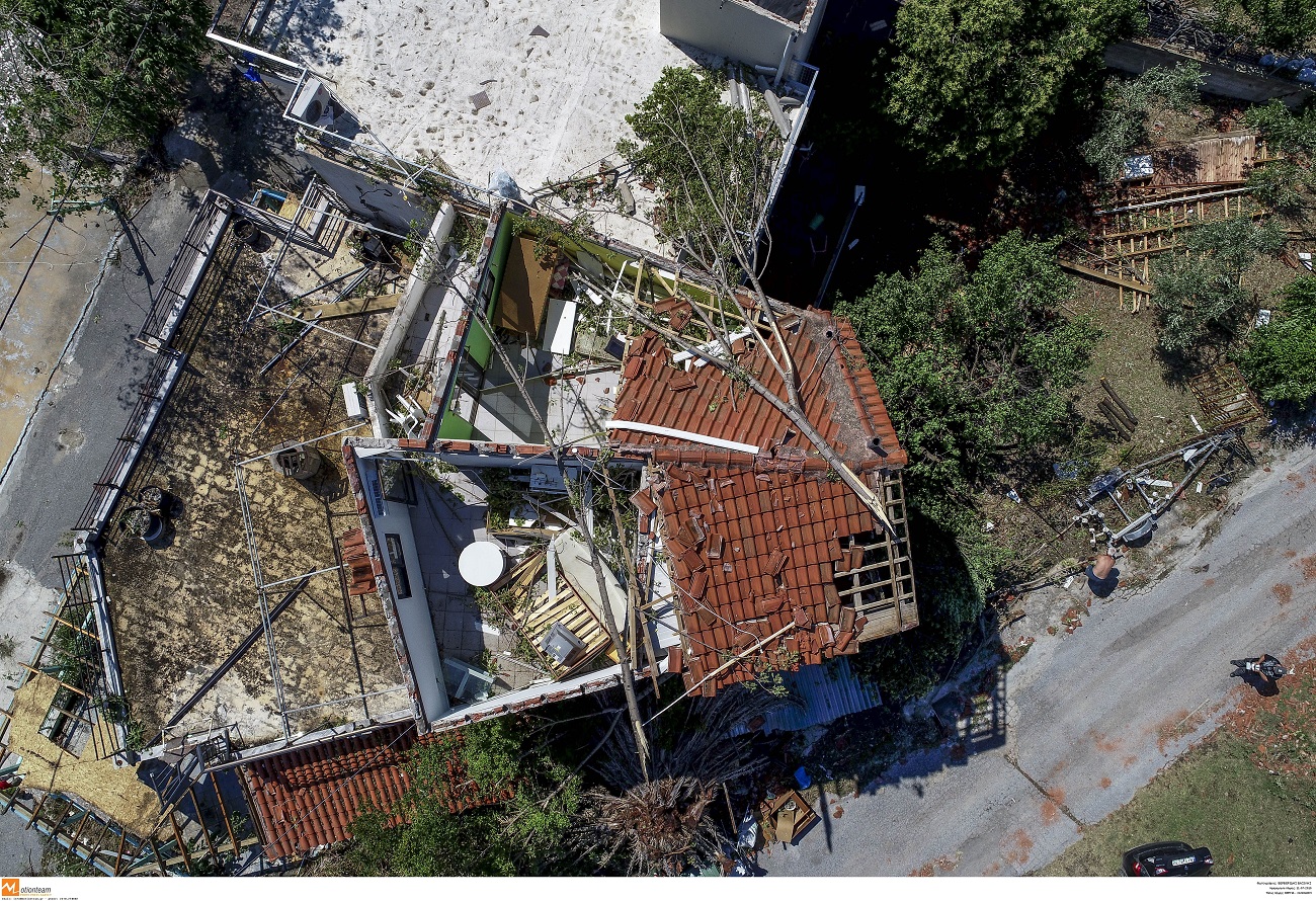 Άλλο ένα σπίτι που καταστράφηκε στη θεομηνία της Χαλκιδικής