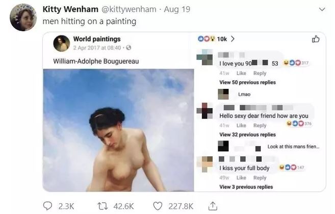 Χρήστες του Facebook φλέρταραν γυναίκα σε πίνακα 