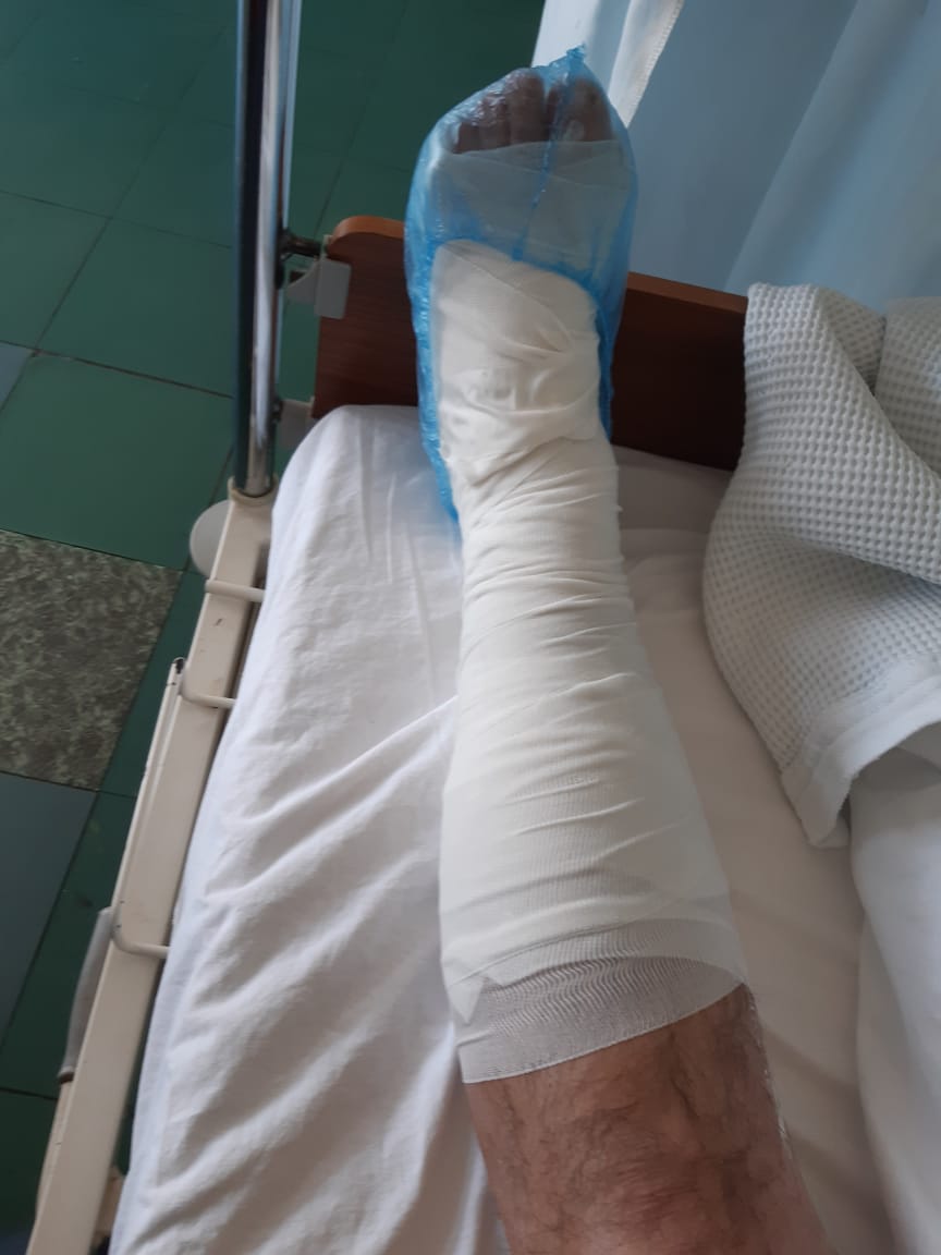 O Αχμέτ Κιοσέ Χασάν στο νοσοκομείο μετά την πτώση