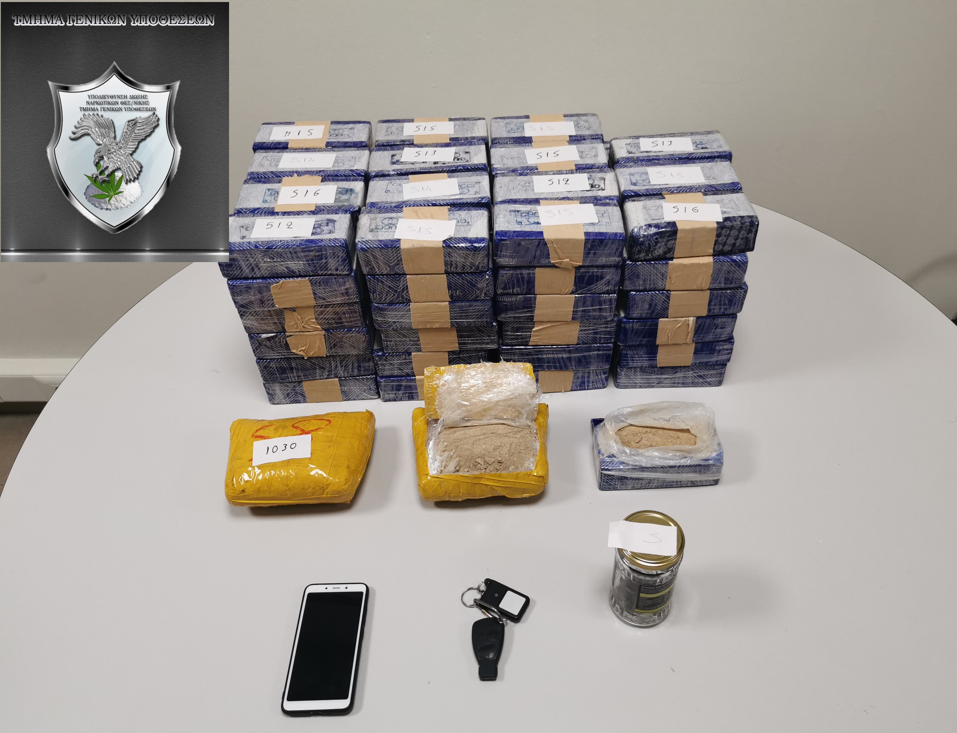 Κατασχέθηκαν περισσότερα από 50 κιλά ηρωίνης και συνελήφθη σημαντικό στέλεχος οργανωμένου διεθνούς κυκλώματος εμπορίας και διακίνησης ναρκωτικών