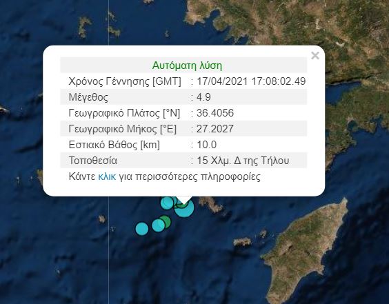 σεισμός, Τήλος