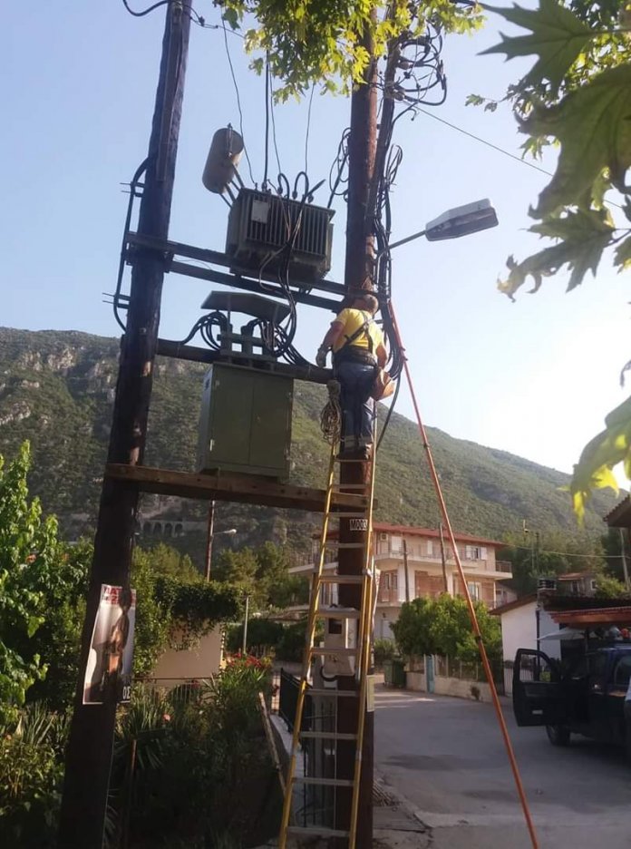 Ο μετασχηματιστής βραχυκύκλωσε από την υπερβολική ζέστη