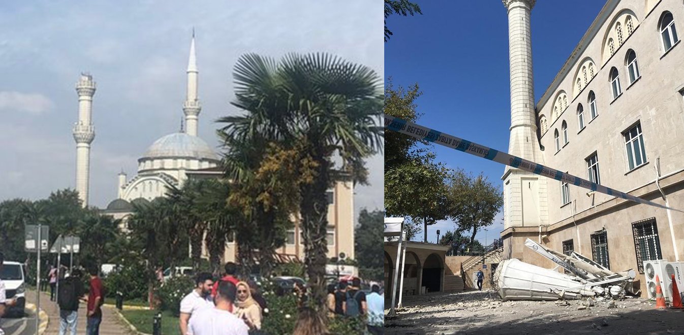 Σεισμός τώρα στην Κωνσταντινούπολη: Κατέρρευσαν κτίριο και μιναρές σε τζαμί 