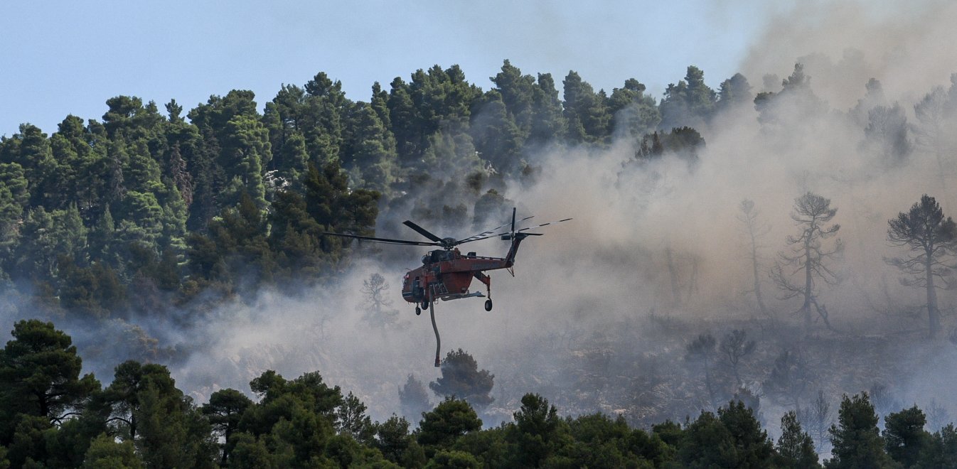 Φωτιά τώρα στην Εύβοια: Καίγεται δάσος Natura, προς εκκένωση δύο χωριά