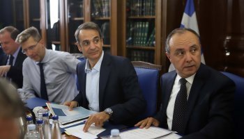 Ο Κυριάκος Μητσοτάκης με παραγωγικούς φορείς της Θεσσαλονίκης