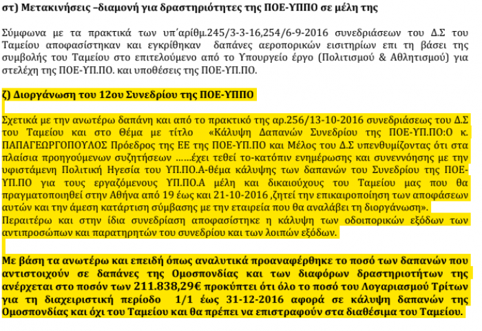 Ταμείο Αλληλοβοήθειας Υπαλλήλων ΥΠΠΟ: «Τ' είχες, Γιάννη, τι είχα πάντα»